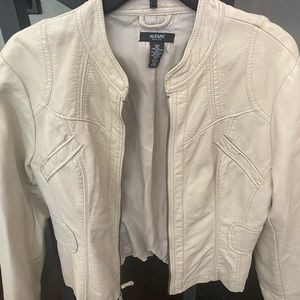 Beige bomber style jacket